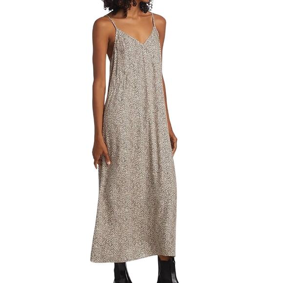 Jenni Kayne Dresses & Skirts - Jenni Kayne Slip Dress XS S fit Leopard Flowy Relaxed 90s Minimal Strappy NWT